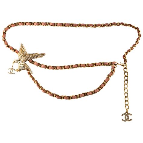 chanel rhinestone belt with bird|CHANEL Pre.